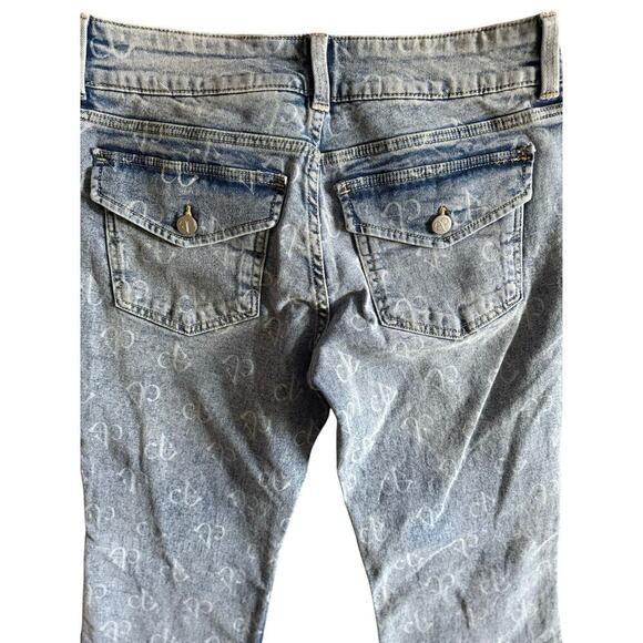 H&M Divided Flare Low Blue Blackpink Jeans Size 8 New with Tags - Picture 7 of 9